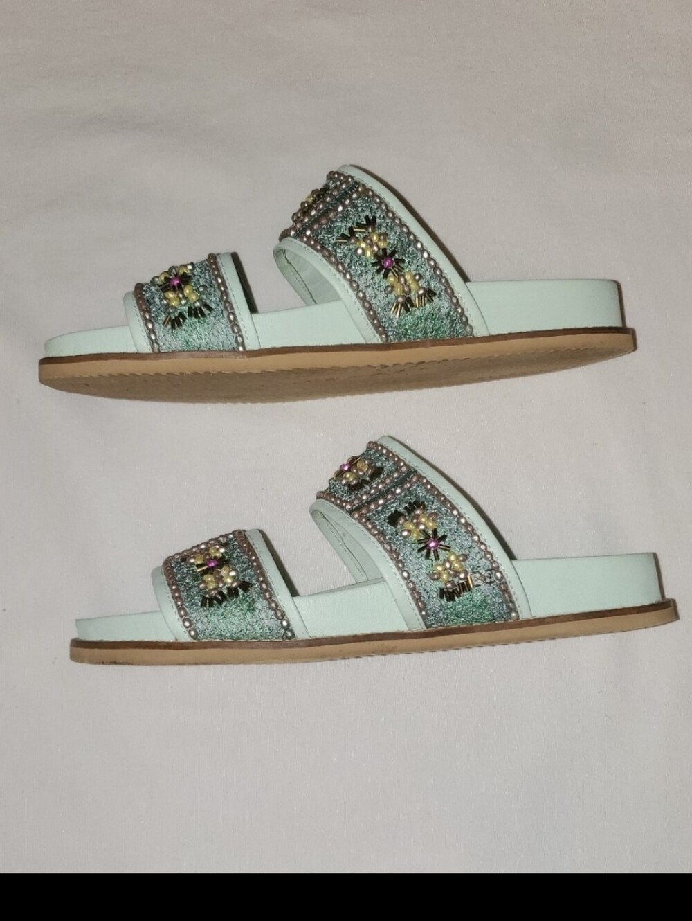 Sam Edelman Sandals Size 10 Leather Sandals Size 10 Sam Edelman Otto Sandal Mint - Picture 3 of 12